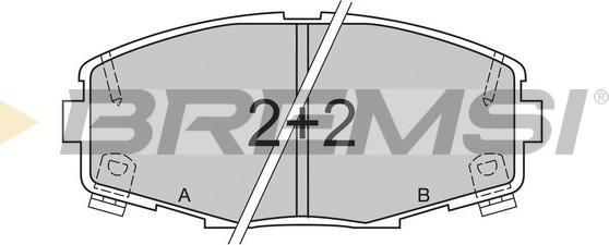 Bremsi BP2378 - Гальмівні колодки, дискові гальма autozip.com.ua