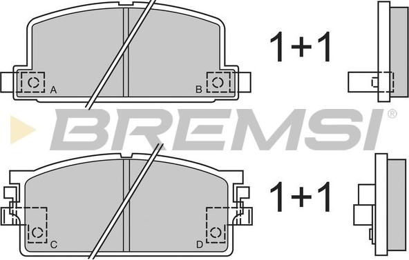 Bremsi BP2294 - Гальмівні колодки, дискові гальма autozip.com.ua
