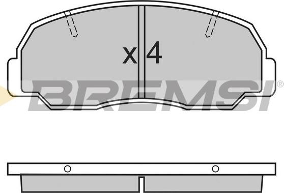 Bremsi BP2297 - Гальмівні колодки, дискові гальма autozip.com.ua