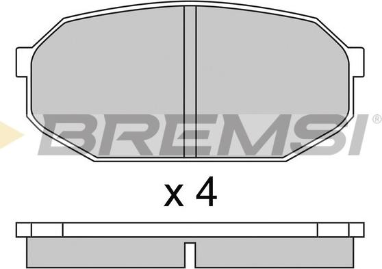 Bremsi BP2249 - Гальмівні колодки, дискові гальма autozip.com.ua