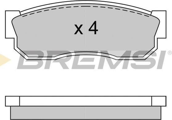 Bremsi BP2246 - Гальмівні колодки, дискові гальма autozip.com.ua