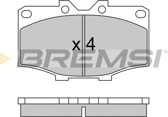 Bremsi BP2242 - Гальмівні колодки, дискові гальма autozip.com.ua