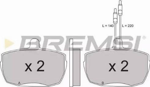 Bremsi BP2204 - Гальмівні колодки, дискові гальма autozip.com.ua