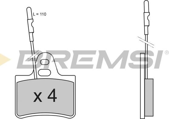 Bremsi BP2214 - Гальмівні колодки, дискові гальма autozip.com.ua