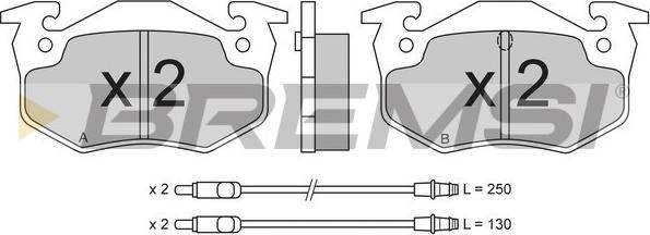 Bremsi BP2216 - Гальмівні колодки, дискові гальма autozip.com.ua