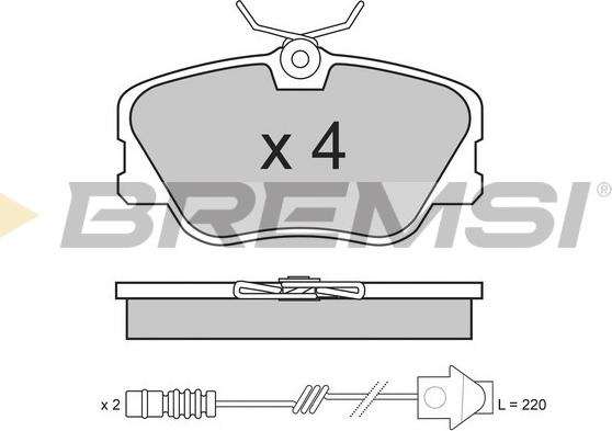 Bremsi BP2286 - Гальмівні колодки, дискові гальма autozip.com.ua