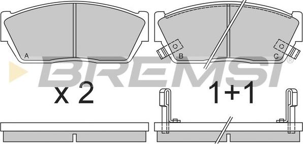 Bremsi BP2288 - Гальмівні колодки, дискові гальма autozip.com.ua