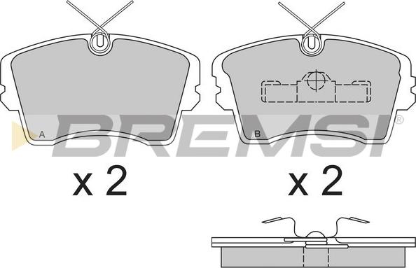 Bremsi BP2283 - Гальмівні колодки, дискові гальма autozip.com.ua