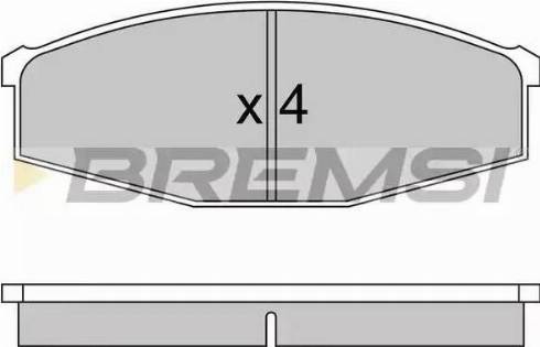 Bremsi BP2234 - Гальмівні колодки, дискові гальма autozip.com.ua
