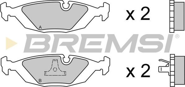 Bremsi BP2236 - Гальмівні колодки, дискові гальма autozip.com.ua