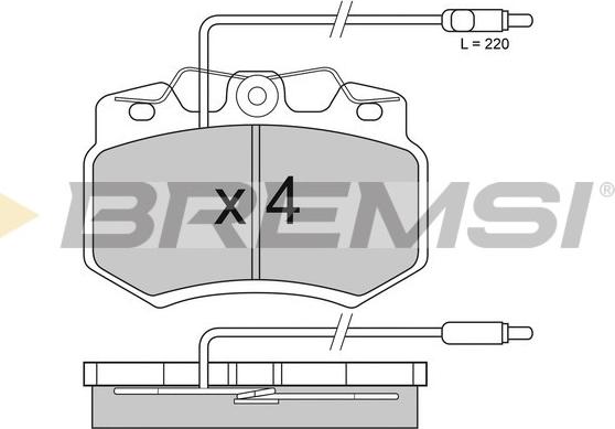 Bremsi BP2276-1 - Гальмівні колодки, дискові гальма autozip.com.ua