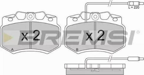 Bremsi BP2276 - Гальмівні колодки, дискові гальма autozip.com.ua