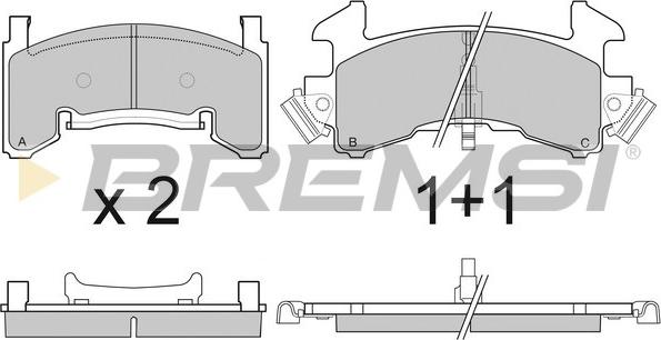 Bremsi BP2796 - Гальмівні колодки, дискові гальма autozip.com.ua