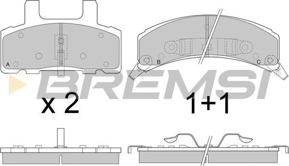 Bremsi BP2790 - Гальмівні колодки, дискові гальма autozip.com.ua