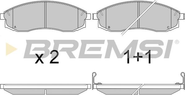 Bremsi BP2743 - Гальмівні колодки, дискові гальма autozip.com.ua