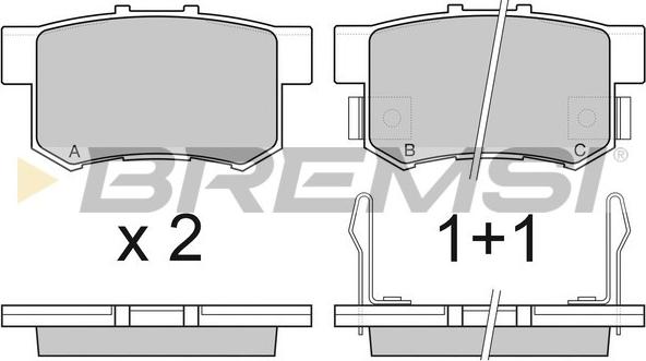 Bremsi BP2750 - Гальмівні колодки, дискові гальма autozip.com.ua