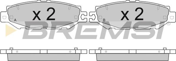 Bremsi BP2753 - Гальмівні колодки, дискові гальма autozip.com.ua