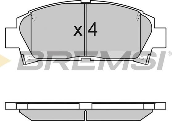 Bremsi BP2752 - Гальмівні колодки, дискові гальма autozip.com.ua
