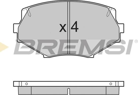 Bremsi BP2760 - Гальмівні колодки, дискові гальма autozip.com.ua