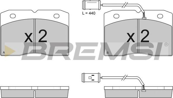 Bremsi BP2768 - Гальмівні колодки, дискові гальма autozip.com.ua