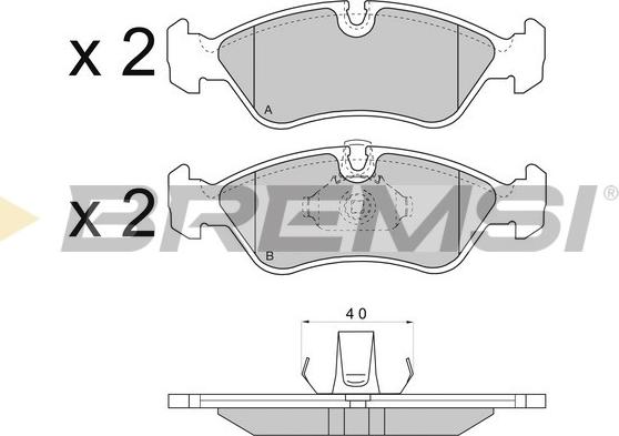 Bremsi BP2704 - Гальмівні колодки, дискові гальма autozip.com.ua