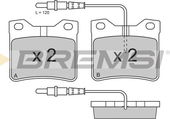 Bremsi BP2705 - Гальмівні колодки, дискові гальма autozip.com.ua