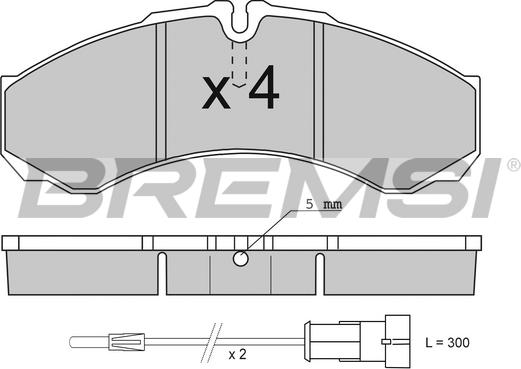 Bremsi BP2706 - Гальмівні колодки, дискові гальма autozip.com.ua