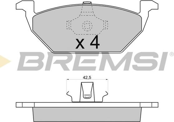 Bremsi BP2712 - Гальмівні колодки, дискові гальма autozip.com.ua