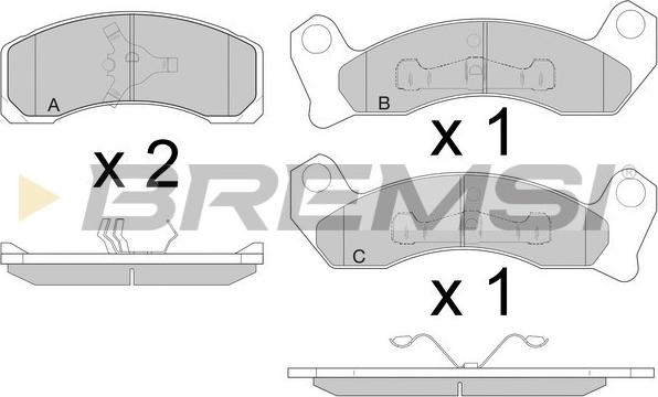 Bremsi BP2780 - Гальмівні колодки, дискові гальма autozip.com.ua
