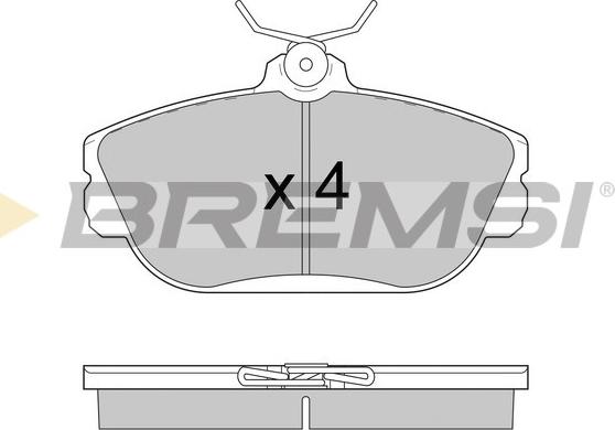 Bremsi BP2783 - Гальмівні колодки, дискові гальма autozip.com.ua