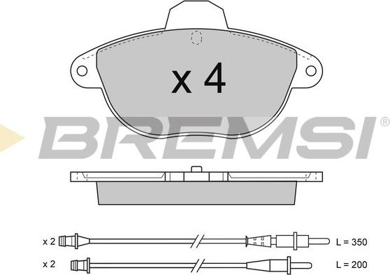 Bremsi BP2737 - Гальмівні колодки, дискові гальма autozip.com.ua