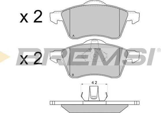 Bremsi BP2723 - Гальмівні колодки, дискові гальма autozip.com.ua