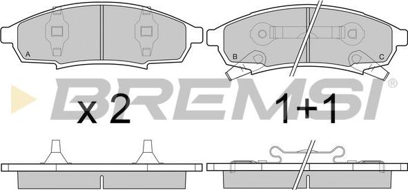 Bremsi BP2778 - Гальмівні колодки, дискові гальма autozip.com.ua