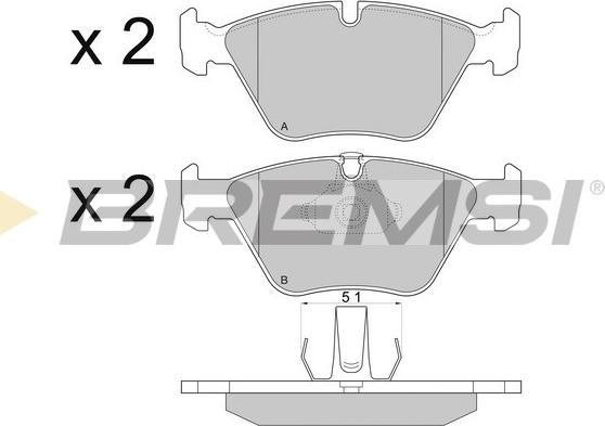 Bremsi BP2773 - Гальмівні колодки, дискові гальма autozip.com.ua