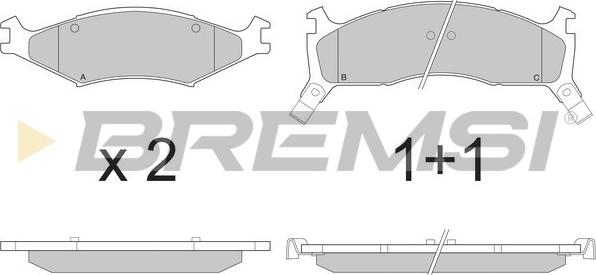 Bremsi BP2772 - Гальмівні колодки, дискові гальма autozip.com.ua