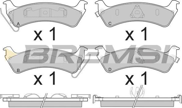 Bremsi BP2777 - Гальмівні колодки, дискові гальма autozip.com.ua