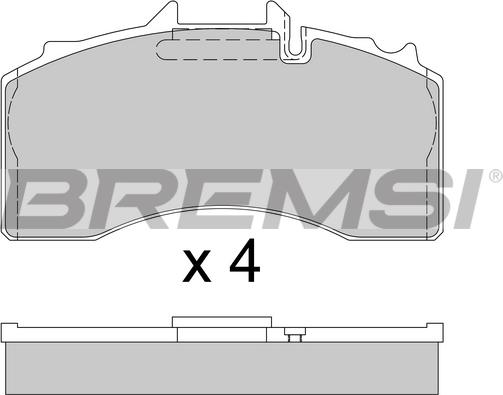 Bremsi BP7340 - Гальмівні колодки, дискові гальма autozip.com.ua