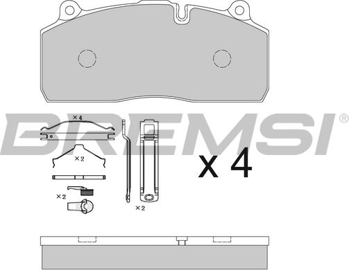 Bremsi BP7342 - Гальмівні колодки, дискові гальма autozip.com.ua