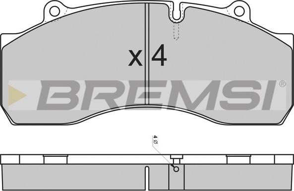 Bremsi BP7308 - Гальмівні колодки, дискові гальма autozip.com.ua