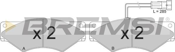 Bremsi BP7303 - Гальмівні колодки, дискові гальма autozip.com.ua