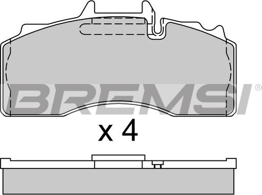 Bremsi BP7334 - Гальмівні колодки, дискові гальма autozip.com.ua