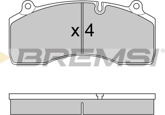 Bremsi BP7333 - Гальмівні колодки, дискові гальма autozip.com.ua