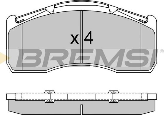 Bremsi BP7332 - Гальмівні колодки, дискові гальма autozip.com.ua