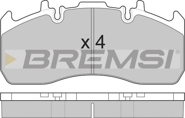 Bremsi BP7324 - Гальмівні колодки, дискові гальма autozip.com.ua