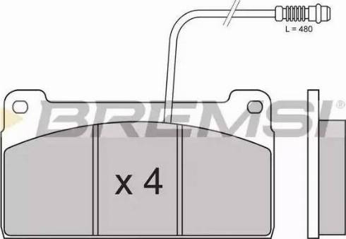 Bremsi BP7254 - Гальмівні колодки, дискові гальма autozip.com.ua