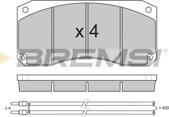 Bremsi BP7256 - Гальмівні колодки, дискові гальма autozip.com.ua