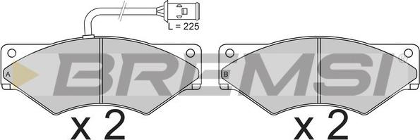 Bremsi BP7253 - Гальмівні колодки, дискові гальма autozip.com.ua