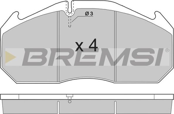 Bremsi BP7264 - Гальмівні колодки, дискові гальма autozip.com.ua