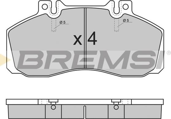 Bremsi BP7289 - Гальмівні колодки, дискові гальма autozip.com.ua
