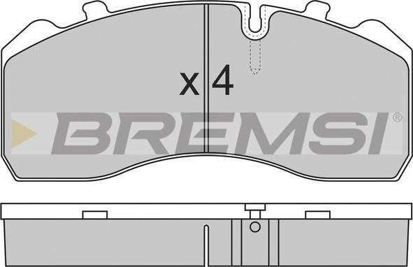 Bremsi BP7284 - Гальмівні колодки, дискові гальма autozip.com.ua